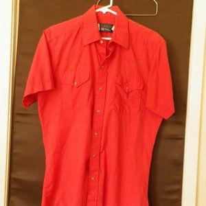 Men's Panhandle Slim red SS western shirt L